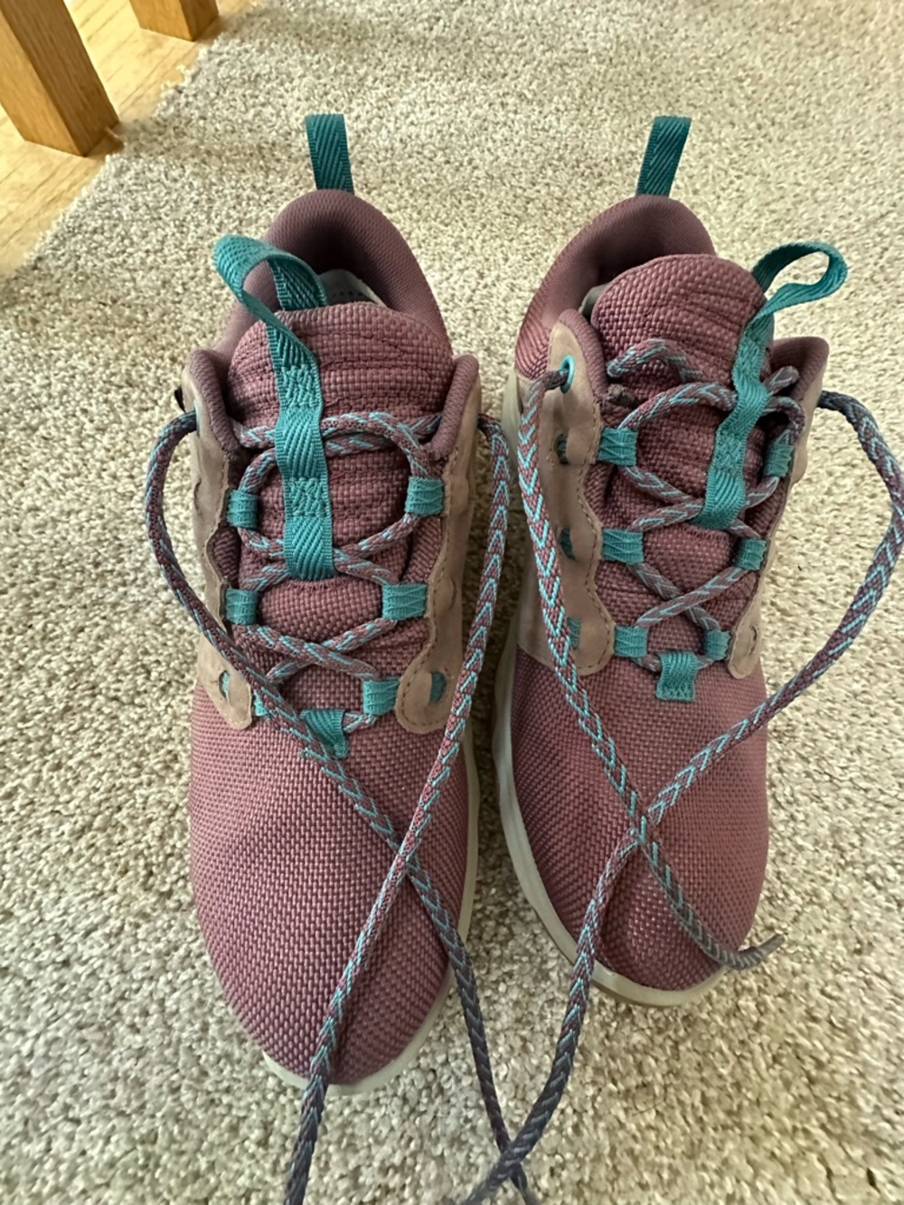Teva Women's Mauve Pink Athletic Shoes with Teal Accents